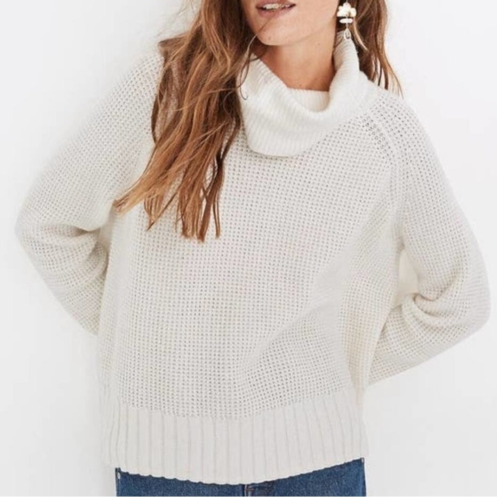Madewell Ivory Sweater Split back